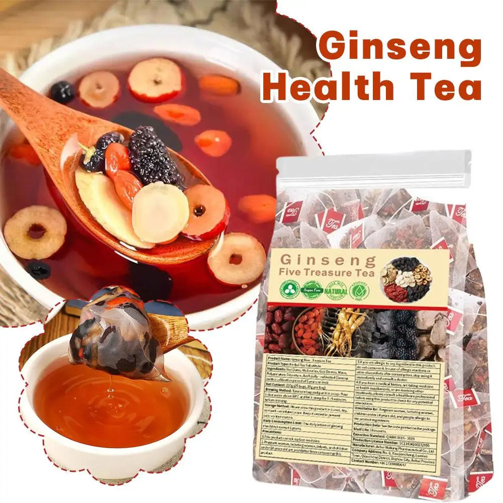 Natural Ginseng Five Treasure Tea Bags